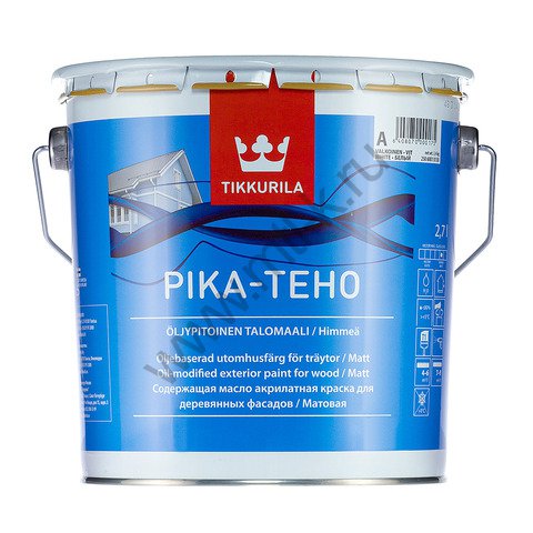 Tikkurila Pika Teho / Тиккурила Пика Техо фасадная акрилатная краска для дерева